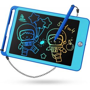ERYI-Tableau D'Écriture Lcd Enfants Jouets Educatif, Tablette Dessin Enfants De 8,5 Pouces Ardoise Magiqu Coloré, Cadeaux D'Anniversaire Noël Pour Les Filles Et Garçons De 3 4 5 6 7 Ans (Bleu) - Neuf