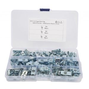 90pcs voiture fixations clip écrou antirouille U type clip clips de remplacement pour panneau de carrosserie de voiture - Neuf
