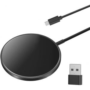 Chargeur Sans Fil 15 W Avec C&acirc;ble De Type C,Chargeur De T&eacute;l&eacute;phone Portable Sans Fil Pour Iphone 16/15/14/13/12/11 Pro/Pro Max/Xs/Se,Pour Galaxy S23/S22/S21S20/S10,Airpods Et T&eacute;l&eacute;phones Qi - Neuf