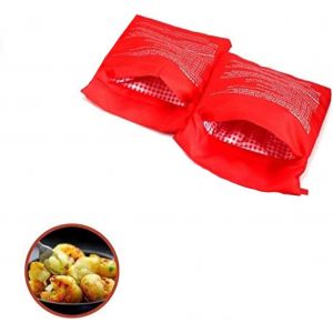 Sac Pomme De Terre,2 Pcs Pochette Pour Micro-Ondes Pomme De Terre Poche Lavable Et Sac De Cuisson Micro Ondes De Pommes Au Four Juste En 4 Minutes - Neuf