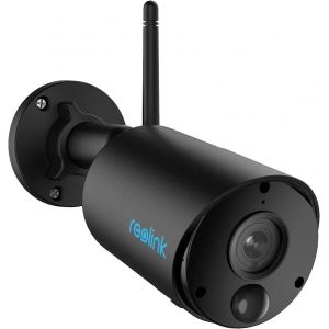 3MP Solar Battery Camera, Wireless WiFi Camera with Person/Vehicle Detection, Time Lapse, Night Vision, Two-Way Audio, Outdoor Surveillance Camera, Argus Eco (Black) - Neuf