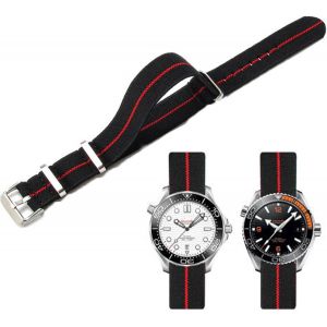 Bracelet De Montre Nylon Élastique 18mm 20mm 22mm Nato Style Militaire Balistiques Marine Parachute Réglable Nylon Tressé Tissu Bracelet Remplacement Band Pour Homme Femme.[U2855] - Neuf