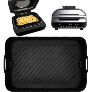 Doublure de friteuse &agrave; air en silicone pour barbecue Ninja Foodi MAX Health et friteuse &agrave; air [AG551UK], grands doublures rectangulaires pour friteuse &agrave; air, panier de friteuse &agrave; air en - Neuf