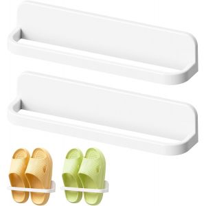 Kgabery-Étagère À Chaussures Mural,Support De Rangement Chaussure En Plastique Pas Besoin De Percer,Porte-Chaussures Gain De Place Etagere Suspendue Légère Pour Bain Entrée,Couloir Et Placard,2 Piece - Neuf