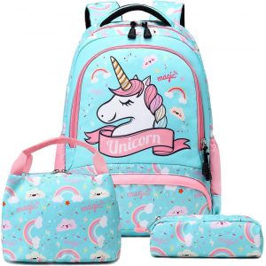 Enfants Cartable Licorne Filles Primaire Sac à Dos Scolaires Sets de Sacs Sac à Dos Enfant pour à L'école,Sac pour Les Loisirs,Le Voyage - Neuf