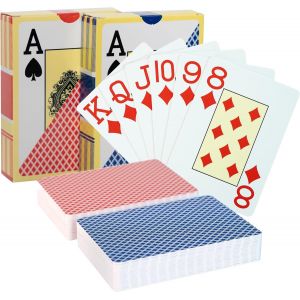 MDY-Jeu de Cartes 54 en PVC - Cartes de Poker Professionnelles Étanches, Antidérapantes et Durables - Idéal pour Jeux de Société, Tournois - Neuf