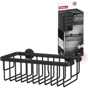 CMJAAGUR-Aluxx Black Panier De Douche - Rangement Profond - Convient Aux Salles De Bains Modernes - Solution Adh&eacute;sive, Sans Per&ccedil;age - Noir Mat, 92 Mm X 250 Mm X 125 Mm[M633] - Neuf