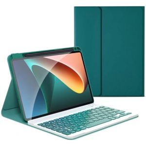 Étui Avec Clavier Coloré Amovible Pour Ipad Air 11" M2/Ipad Air 5e 4e 11" Génération Vert Foncé - Neuf