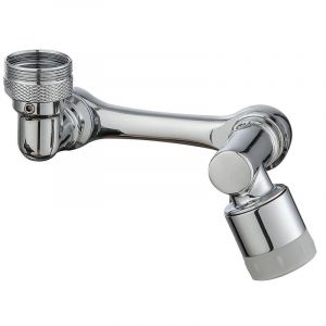 Degrés Aérateur de Robinet, Mousseur robinet cuisine, Filtre économiseur d'eau, Pivotant Mousseur, 2 Modes adaptateur Pour robinets avec diamètre de filetage mâle de 20/22/24mm - Neuf