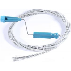 Débouchage de la Bobine de 2,56 m x 6mm Spirale de Vidange Déboucher Avec Point de Forage de Vidange Serpent Extra Fine Spirale Obstruer les Drains - Neuf