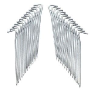 Lot De 10 Piquets De Tente De Plage En Fer Galvanisé Résistants ¿ Fixez Votre Tente Et Votre Auvent Pour Le Camping, Le Jardinage Et Les Aventures En Plein Air - Neuf