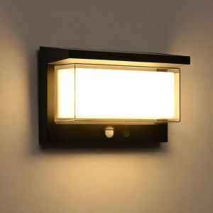 Lampe Solaire Extérieure Avec Détecteur De Mouvement Ip65 3000k Blanc Chaud Allumage/Extinction Auto, Étanche Pour Jardin, Terrasse, Couloir Et Allées - Neuf