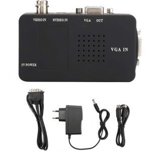 Vbest Life Convertisseur Bnc Vers Vga Adaptateur De Convertisseur S-Vidéo Vers Hd Pour Moniteur D'Ordinateur Pc Uk Eu Plug 100-240V[Z362] - Neuf