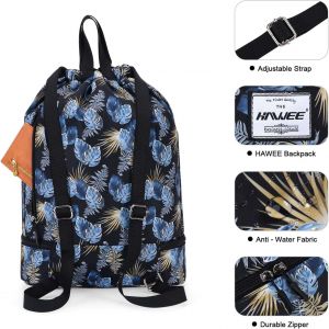 CAUC-&Eacute;tanche Sac &agrave; Dos &agrave; Cordon Grand Sacs de Sport &agrave; Cordon de Serrage Sac &agrave; Dos Unisexe pour Femme Hommes Voyage Vie Quotidienne Plein Air Yoga Natation Plage, L, Ananas #7 - Neuf