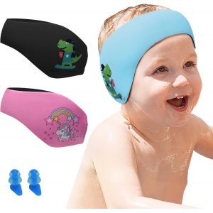 Bandeau D'oreilles Piscine Élastique Neoprene Enfant Pour La Natation Et Autres Sports Nautiques (Bleu M) - Neuf