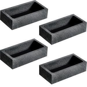 4 Pièce 1 Kg Graphite Lingot Moule Coulée Lingot Creuset Moule Argent Or Lingot Moule Fusion Cast-Yu - Neuf