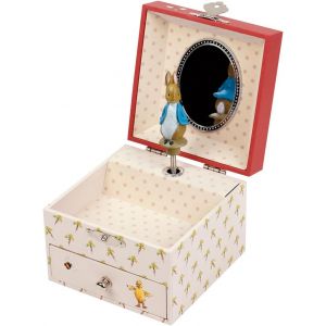 Boite a Musique Fille Peter Rabbit. Pierre Lapin - Bo&icirc;te &agrave; Bijoux Musicale - Id&eacute;al Cadeau Fille - Musique La Vie En Rose - Cadeau Anniversaire Naissance Bapteme - Neuf