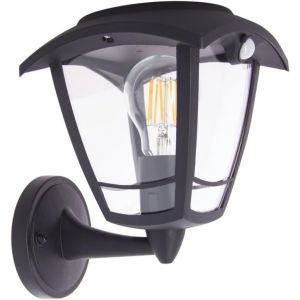 Applique Murale Solaire R&eacute;tro Noire Led Avec D&eacute;tecteur De Mouvement, Ip44, 400 Lumens, 3000k Blanc Chaud, Autonomie 33h &iquest; &Eacute;clairage D&eacute;coratif Solaire Intelligent Pour Jardin Ou Terrasse - Neuf