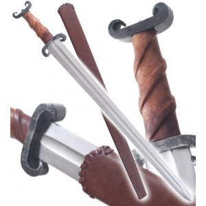Epee Viking Lame Acier + Fourreau D&eacute;coration - Neuf
