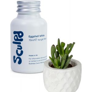 Peinture Acrylique Blanche Coquille D'?Uf, Couche De Base Pour Poterie En Argile Autodurcissante, Cr&iquest;&iquest;Ations Artisanales Imperm&iquest;&iquest;Ables, Riche En Pigments, Parfaite Les Loisirs Cr&iquest;&iquest;Atifs, 50 Ml - Neuf
