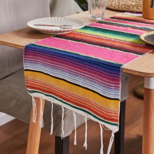 Chemin De Table Mexicain Vintage (1 Pi&egrave;ce) Pour Mariage, R&eacute;ception Et Salle &Agrave; Manger, 13 X 213 Cm - Neuf