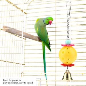 Hjlian Cage A Balancoire Suspendue Avec Clochette Pour Perroquets Et Calopsittes (Boule Jaune) - Neuf