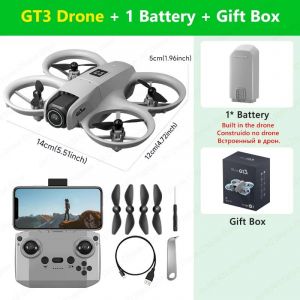 Nouveau Drone Gt3 8k 4k Professionnel Hd 180 ° Esc Double Caméras Mini Wifi Dron Évitement D'obstacles Fpv Pliable Rc Quadrirotor Jouets Uav-Gt3 Drone- - Neuf