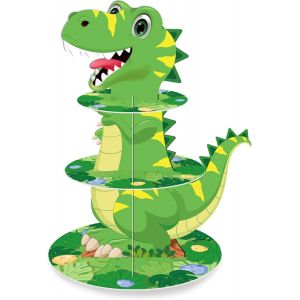 Présentoir À Cupcakes Dinosaure Pour 24 Cupcakes 3 Animaux-Présentoir À Cupcakes Pour Fête D'anniversaire,Fête Prénatale,Fête - Neuf