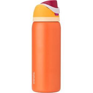 Freesip Gourde Isotherme En Inox Avec Paille Et Couvercle, 710 Ml - Sans Bpa, Garde Frais Pendant 24 Heures Pour Le Sport Et Les Voyages, Angle Food Cake - Neuf