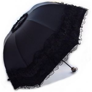 Jgd-Parapluie Pliant Femme Anti-Uv Dentelle Parapluies Ombrelle Parasol Umbrella Venteux Pluie En &Eacute;t&eacute; - Neuf