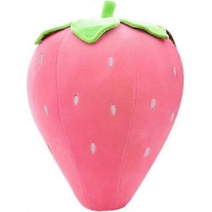 Oreiller en peluche aux fruits, jouet en peluche aux fraises mignon, jouet en peluche aux fraises mignon, grand coussin de canape en peluche aux fruits, coussin en peluche pour animaux en peluche - Neuf