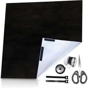 Store Occultant Pour Fen&ecirc;tre Sans Per&ccedil;age Set,1M X 1,45M Film Occultant Noir Pour Fen&ecirc;tre De Toit Avec Auto-Agrippante Et Attaches De C&acirc;ble,Tissu Occultant Portable 100% Opaque Pour Fen&ecirc;tre De Toit - Neuf