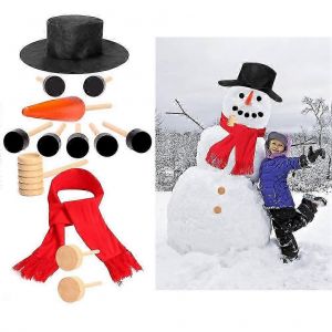13pcs/Jeu De Plein Air Bonhomme De Neige D&eacute;coration Kit D'accessoires D'hiver Kit De D&eacute;corations De No&euml;l Pour Les Enfants - Neuf