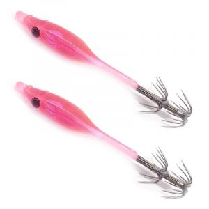 2pcs 3g / 7.5cm Crochet D'app&acirc;t De P&ecirc;che R&eacute;aliste Tr&egrave;s Visible Accessoires De Transport Pratiques App&acirc;t De P&ecirc;che Leurre Pour Passionn&eacute; De P&ecirc;che-Rose - Neuf