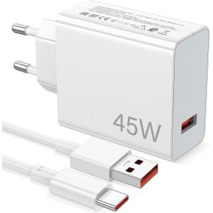 KALANKA-45W Chargeur Rapide avec Cable USB C 1m pour XiaoMi Redmi Note 15 14 5G 14 Pro, Chargeur Turbo pour Xiaomi Pad 6 5 Redmi Note 14 13 12S 12 POCO Pad M6 Mi 10T Pro Lite Redmi 15 5G Redmi 15C PO - Neuf