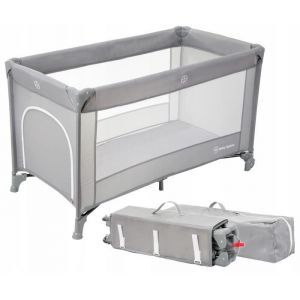 Moby System Lit Parapluie De Voyage Pour Enfants Avec Matelas Et Sac De Transport 126 X 66 X 72, Pliable, Roues, Stylo (Gris) - Neuf