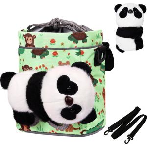 Panier De V&eacute;lo Enfant Avant Avec Peluche,Sac De V&eacute;lo &Eacute;tanche Avec Bretelles,Sac Guidon Pour V&eacute;lo Enfant Tricycle Trottinette.[O365] - Neuf