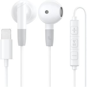 ERYI-Écouteurs Filaires Pour Iphone [Certifié Mfi] Écouteurs Intra-Auriculaires, Casque Antibruit Stéréo Hifi Avec Micro Et Contrôle Du Volume, Compatibles Avec Iphone 14 Pro Max Plus/13/12/Se/11/X/8 - Neuf