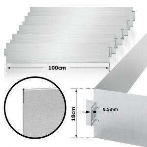 Cl&ocirc;ture De Pelouse Flexible Bordure De Jardin Bordure De Pelouse Bordure De Gazon Galvanis&eacute; M&eacute;tal 100x18cm 20m - Neuf