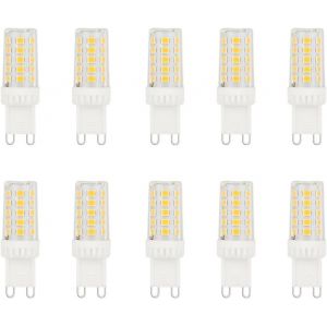 Lot De 10 Ampoules Led G9 Blanc Froid 6000k, 5w Remplace Halogène 50w, Ac 230v, Sans Scintillement, 500lm, Non Variable - Neuf