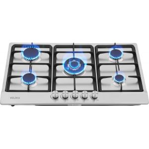 NouvelHorizonstore-Plaque Gaz 5 Feux Inox, Plaque de Cuisson gaz 5 feux Encastrable avec S&eacute;curit&eacute; Thermocouple, Allumage Automatique, table &agrave; Gaz NG/LPG d&eacute;capotable - Neuf