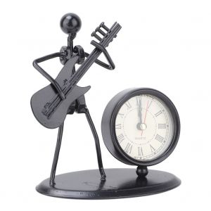 Horloge murale en fer forge, instrument de musique, decoration de maison, bureau, cadeau sans batterie (guitare) - Neuf