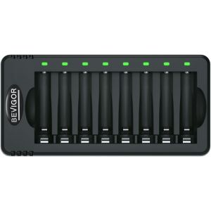 KGABERY-Chargeur De Piles 8 Slots Pour Batteries Nimh Rechargeables,Charge Rapide,Piles Non Incluses - Neuf