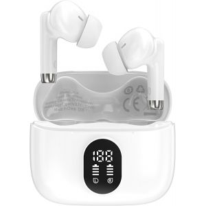 lbgwp60-couteurs Sans Fil Bluetooth 5.4, Écouteurs Intra-Auriculaires Souples, Chargement Usb-C, Écran Led, 6 Heures De Lecture, Microphone Intégré Pour Musique, Appels Et Travail, Compatibles Avec - Neuf