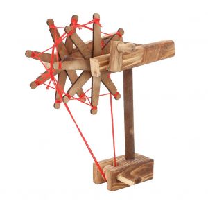 Mini Rouet En Bois Pour Maison De Poupee, Jouet Miniature, Outils Agricoles, Modele Scientifique, Jouet Pour Enfants - Neuf