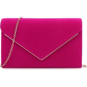 RFCBC-Sac de soirée pour femme - Sac à main pour fête de mariage, cocktail, bal de fin d'année, sac à bandoulière en daim synthétique avec chaîne amovible - Neuf