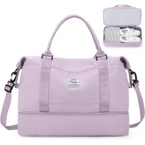 RFCBC-Sac de Voyage pour Femme,Cabine Avion Easyjet Bagage à Main Léger,Sac fourre-Tout de Sport Imperméable pour Week-End avec Compartiment à Chaussures pour Travel Gym Danse,B8-Violet - Neuf