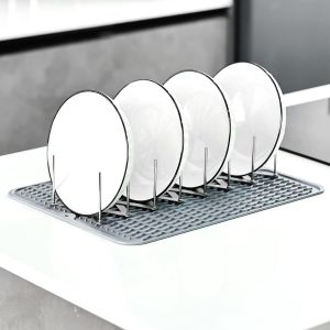 Nbgcm-Égouttoir À Vaisselle, Porte-Côtes, Support De Côtes D'épargne En Acier Inoxydable, Support De Couvercle De Casserole, Support Pour Comptoir De Cuisine, Support De Séchage Pour Vaisselle (2, Gr - Neuf