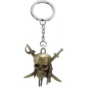 Kal-Porte-Cl&eacute;s Pirate, Avec Ou Sans Pr&eacute;nom, T&ecirc;te De Mort, Squelette, Azt&egrave;que, Personnalisable, Cadeau Pour Homme Ou Femme, Bijou De Sac - Neuf