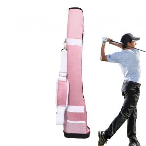 Sac De Golf Pour Enfants, Porte-Tees, Pochette D'entra&icirc;nement Portable, Etui De Voyage Leger Avec Sangle, Taille S, Conception De Transport Souple - Neuf